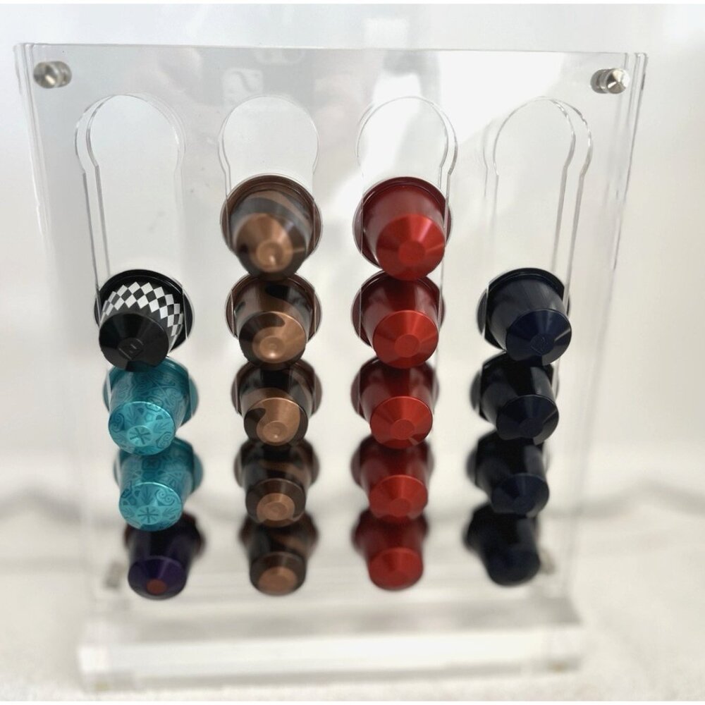 NESPRESSO Versilo Capsule Dispenser Lucite Holds 40 Coffee Capsules Vertical - Picture 2 of 8